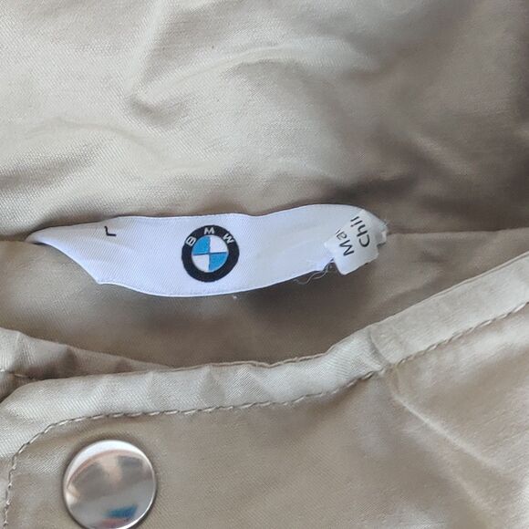 BMW Men’s Jacket Size Large Tan Insulated Beige Khaki Tactical Lined Field Coat - Picture 2 of 16